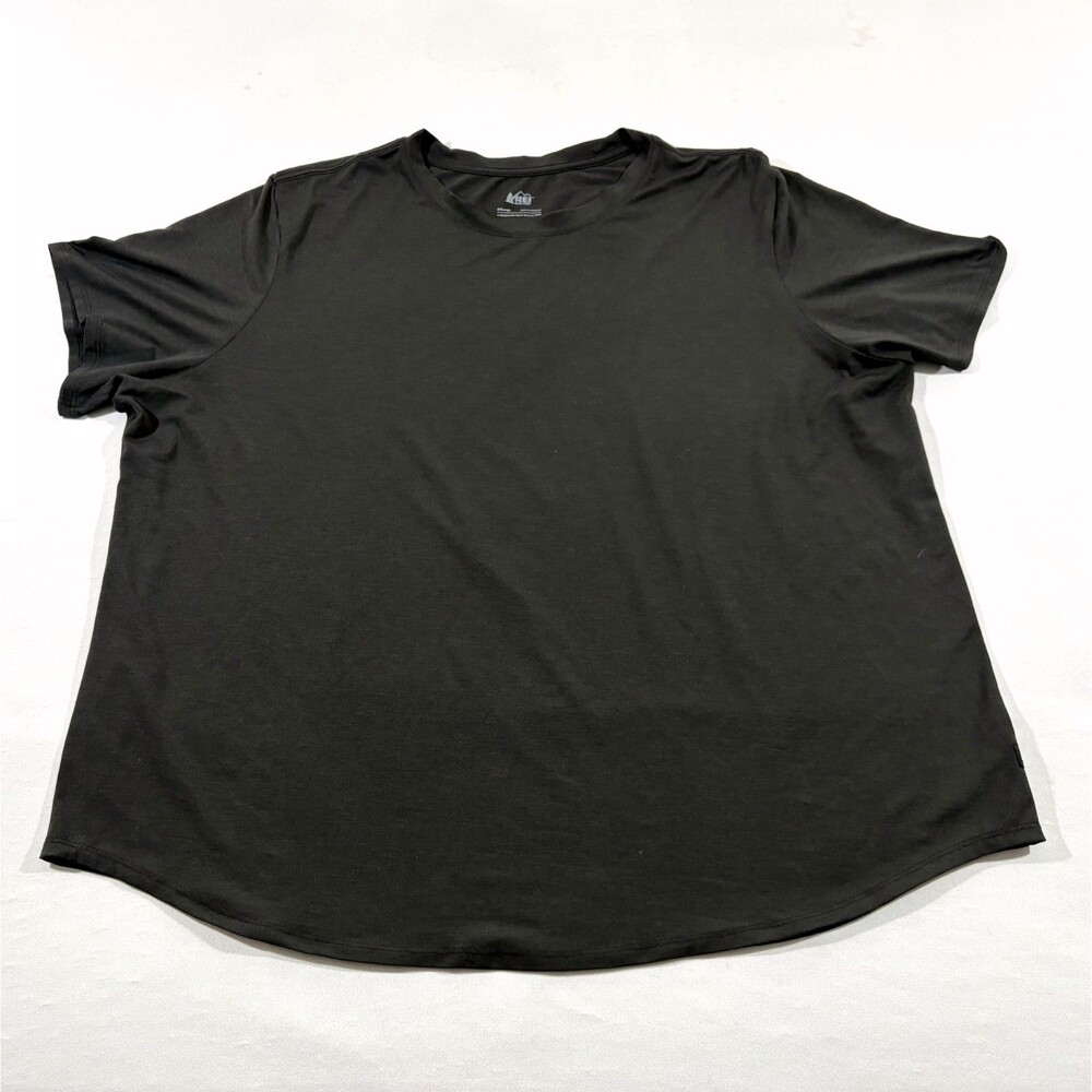 REI Co-op T-Shirt Mens Poly Black Performance Lightweight Active Outdoor 2XL